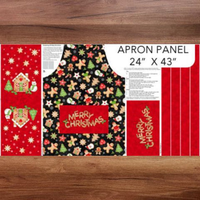 Merry Christmas Apron Panels