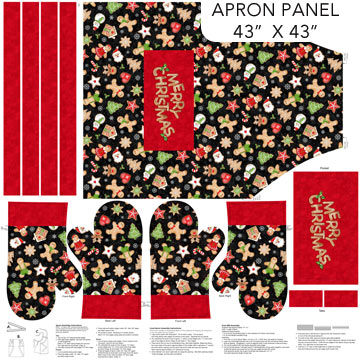 Merry Christmas Apron Panels