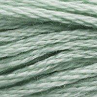 Close up of DMC stranded cotton shade 3813 Light Green